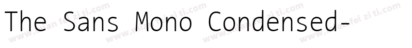 The Sans Mono Condensed字体转换